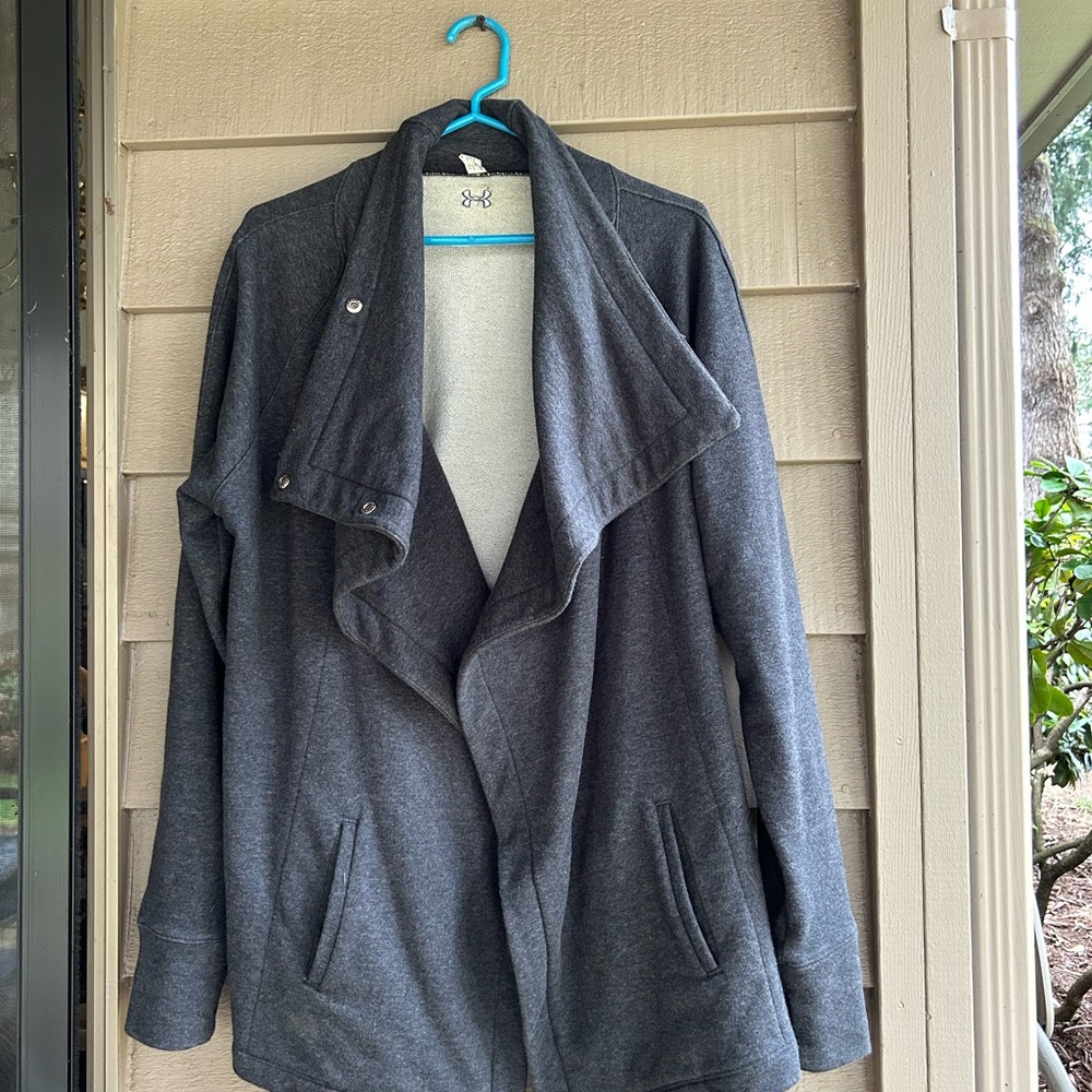 Under Armour sweatshirt jacket top snaps open front Sz XL